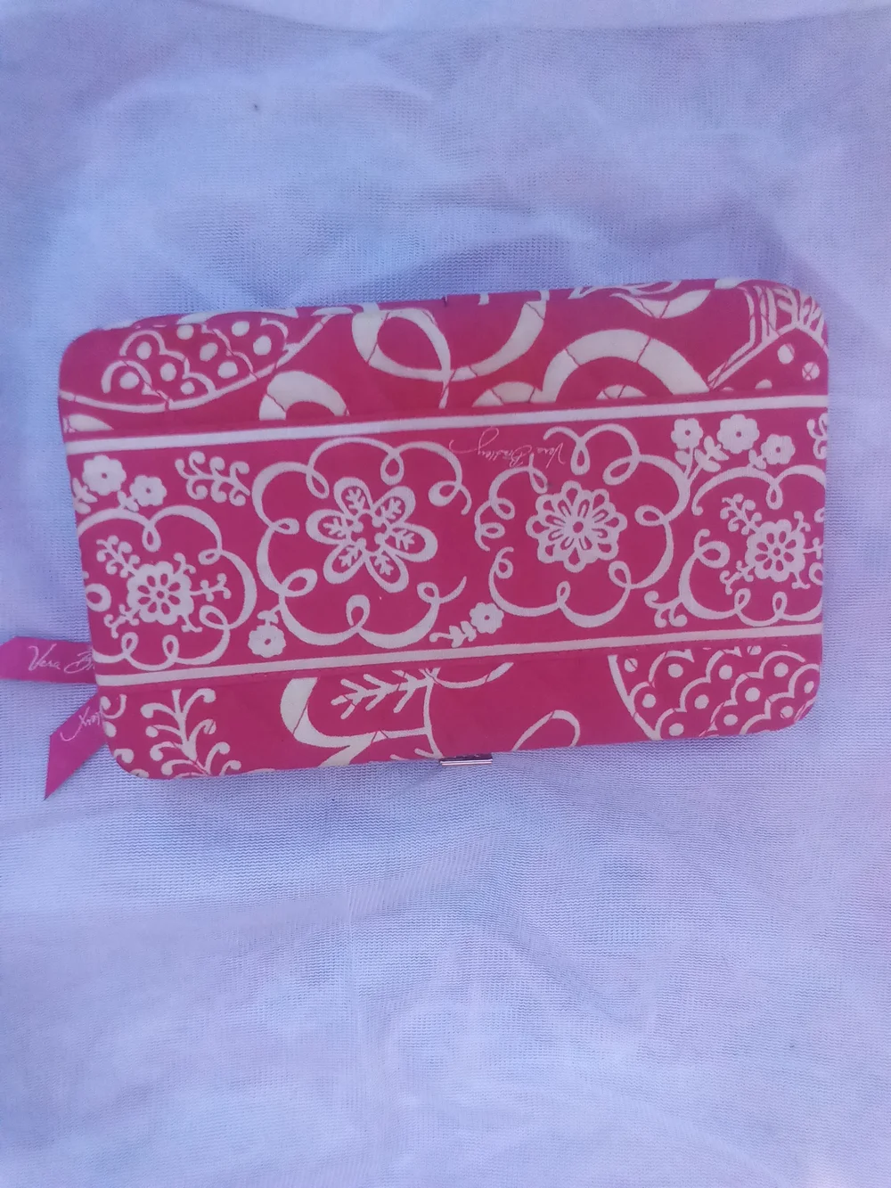 Vera Bradley Twirly Birds Pink Opera Wallet Rare Retired